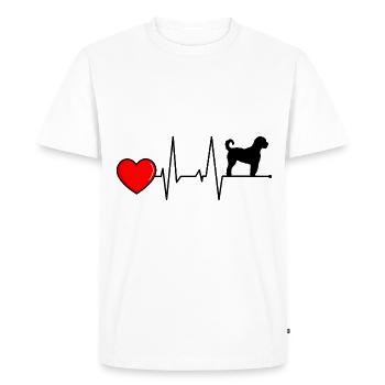 Irish Doodle Maman maîtresse battement de cœur pour vous - T-shirt Premium bio Homme - blanc - Devant - Nico (187cm)