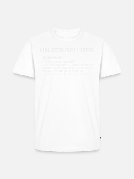 Lustige Unternehmer Definition - Männer Premium Bio T-Shirt - Weiß