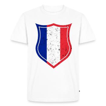 France - T-shirt Premium bio Homme - blanc - Devant - Nico (187cm)
