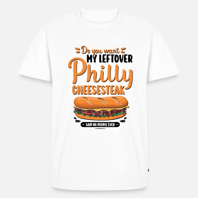 Philly Breakfast Sandwich - Männer Premium Bio T-Shirt - Weiß