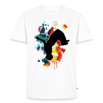 Parkour - T-shirt Premium bio Homme - blanc - Devant - Nico (187cm)