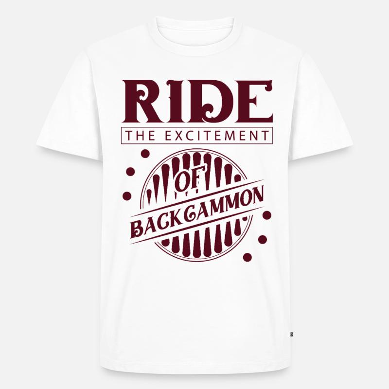 Backgammon Spiel - Männer Premium Bio T-Shirt - Weiß