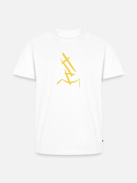 Yellow abstractness - Men's Premium Organic T-Shirt - white