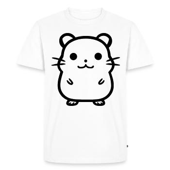 hamster - T-shirt Premium bio Homme - blanc - Devant - Nico (187cm)