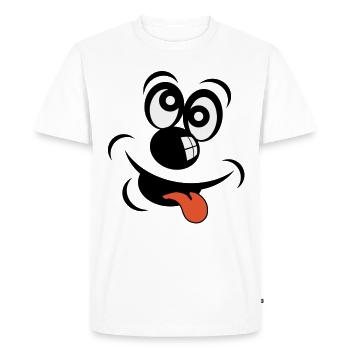 face de festayre - T-shirt Premium bio Homme - blanc - Devant - Nico (187cm)