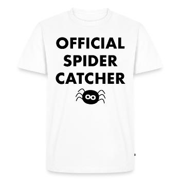Attrape-araignées officiel - T-shirt Premium bio Homme - blanc - Devant - Nico (187cm)