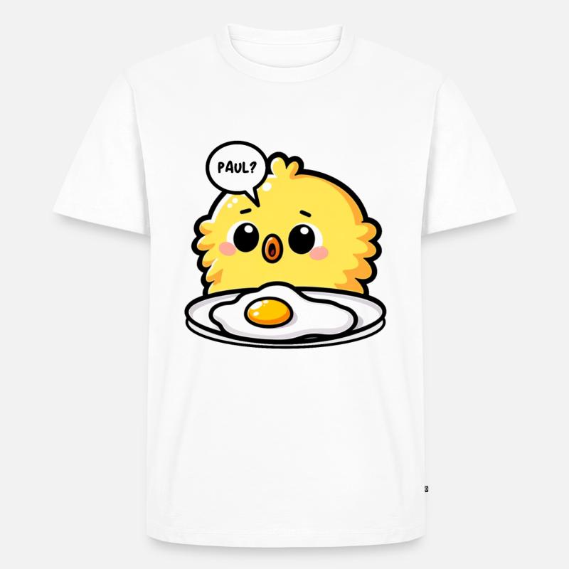 Eier Spiegelei Oster Meme - Männer Premium Bio T-Shirt - Weiß