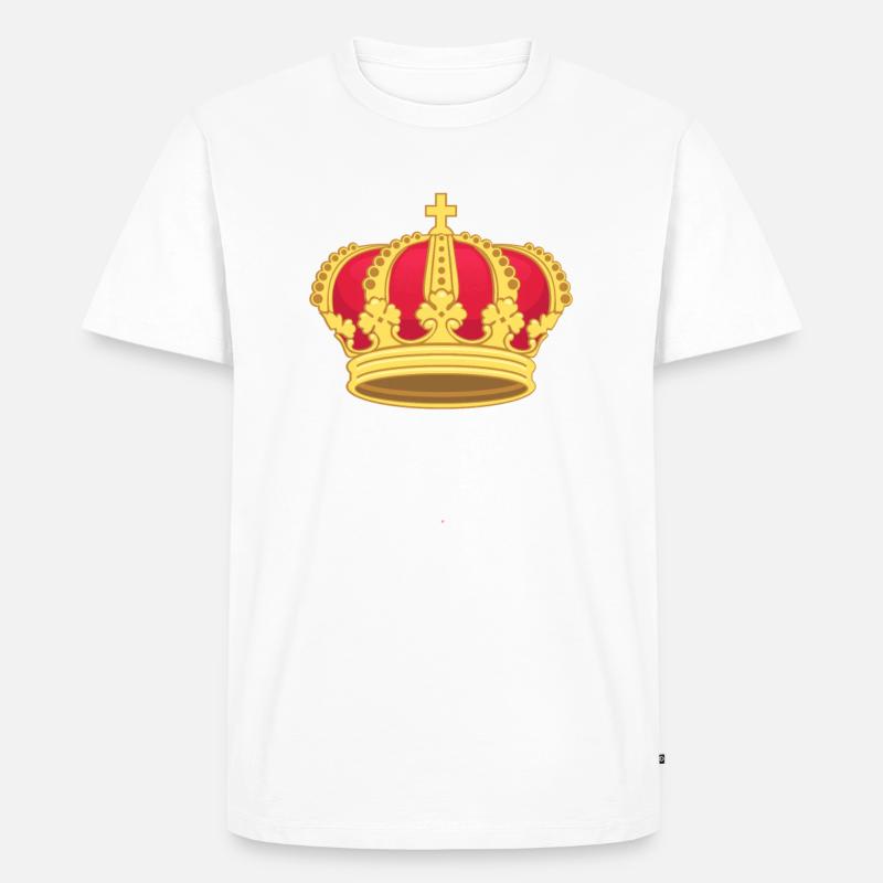 Krone - Männer Premium Bio T-Shirt - Weiß