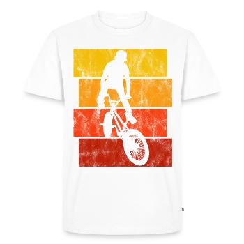 Cadeau rétro de vélo de vélo BMX Vélo Motocross - T-shirt Premium bio Homme - blanc - Devant - Nico (187cm)