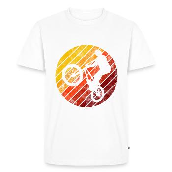 BMX Vélo Vélo Rétro Cadeau Vélo Motocross - T-shirt Premium bio Homme - blanc - Devant - Nico (187cm)