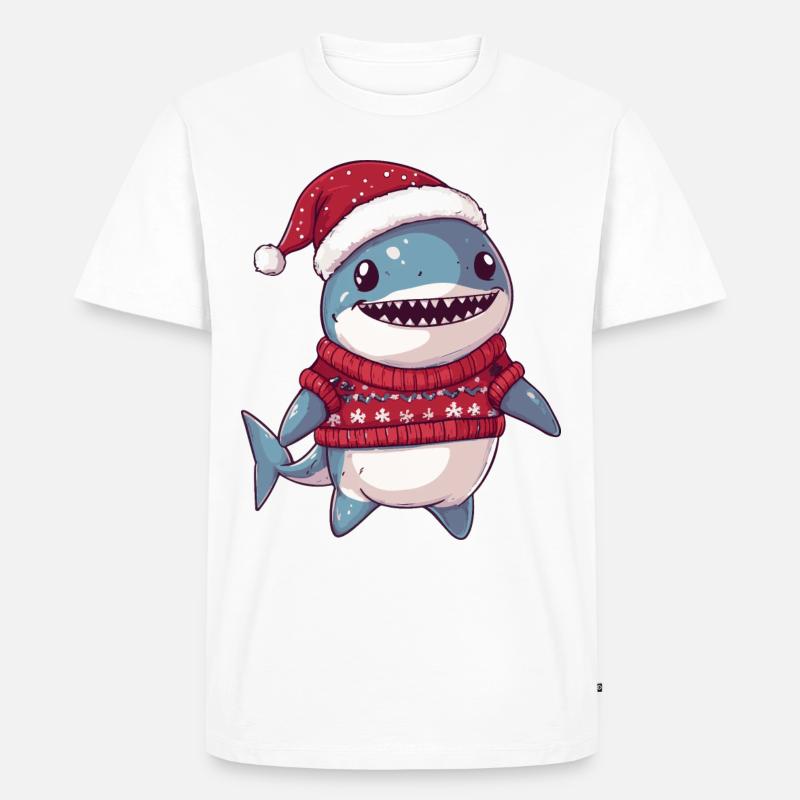 Hai Weihnachten Comic - Männer Premium Bio T-Shirt - Weiß