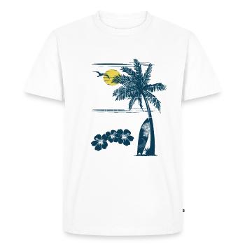 Summer Paradise Surfing - Men's Premium Organic T-Shirt - white - Front - Nico (187cm)