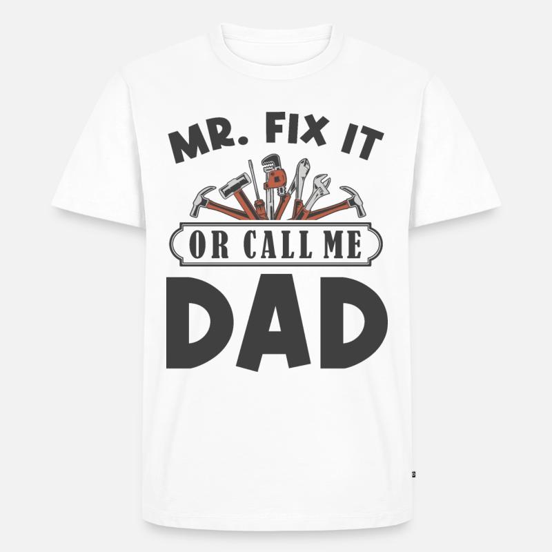 Mr Fix it - Männer Premium Bio T-Shirt - Weiß