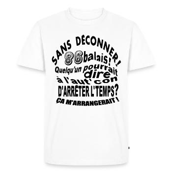 86 ans / anniversaire 86 ans / vintage - T-shirt Premium bio Homme - blanc - Devant - Nico (187cm)