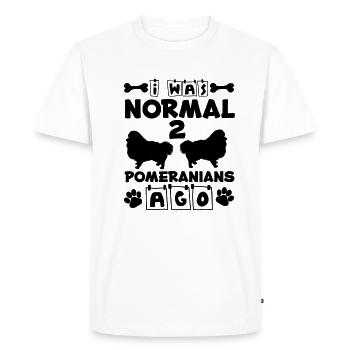 Spitz Pomeranian Zwergspitz Dog - Men's Premium Organic T-Shirt - white - Front - Nico (187cm)