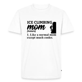 Grimpeurs sur glace Athlètes d’escalade sur glace Escalade sur glace - T-shirt Premium bio Homme - blanc - Devant - Nico (187cm)