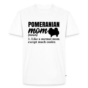 Spitz Pomeranian Zwergspitz Dog - Men's Premium Organic T-Shirt - white - Front - Nico (187cm)