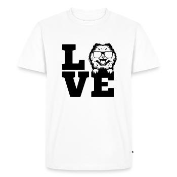 Spitz Pomeranian Zwergspitz Dog - Men's Premium Organic T-Shirt - white - Front - Nico (187cm)