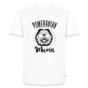 Spitz Pomeranian Zwergspitz Dog - Men's Premium Organic T-Shirt - white - Front - Nico (187cm)