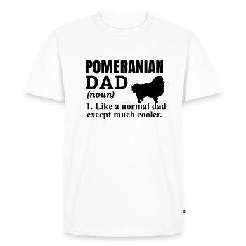 Spitz Pomeranian Zwergspitz Dog - Men's Premium Organic T-Shirt - white - Front - Nico (187cm)