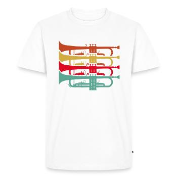 Trumpet TrumpetEr Musician Trumpet Player - Men's Premium Organic T-Shirt - white - Front - Nico (187cm)