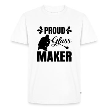 Souffleur de verre Souffleurs de verre Verre soufflant du verre - T-shirt Premium bio Homme - blanc - Devant - Nico (187cm)