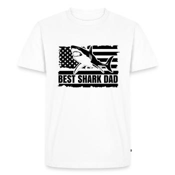 Requin Grand Requin Blanc Requin Mégalodon Requin Marteau Requin - T-shirt Premium bio Homme - blanc - Devant - Nico (187cm)