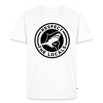 Requin Grand Requin Blanc Requin Mégalodon Requin Marteau Requin - T-shirt Premium bio Homme - blanc - Devant - Nico (187cm)