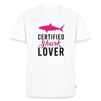 requin, grand requin blanc, requins, mégalodon, requin, requin marteau - T-shirt Premium bio Homme - blanc - Devant - Nico (187cm)