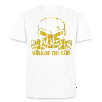 VIRAGE DU SUD - T-shirt Premium bio Homme - blanc - Devant - Nico (187cm)