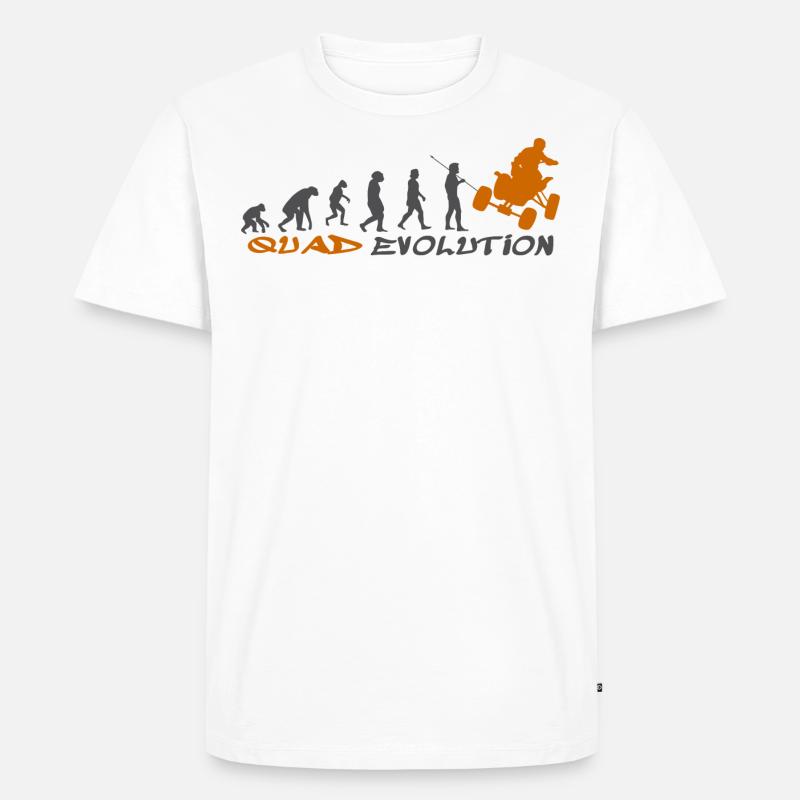 Quad evolution - Männer Premium Bio T-Shirt - Weiß
