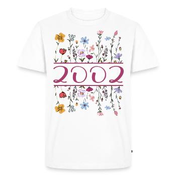2002 Légendaire Depuis 2002 Anniversaire 2002 Femmes - T-shirt Premium bio Homme - blanc - Devant - Nico (187cm)