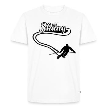 Ski alpin - T-shirt Premium bio Homme - blanc - Devant - Nico (187cm)