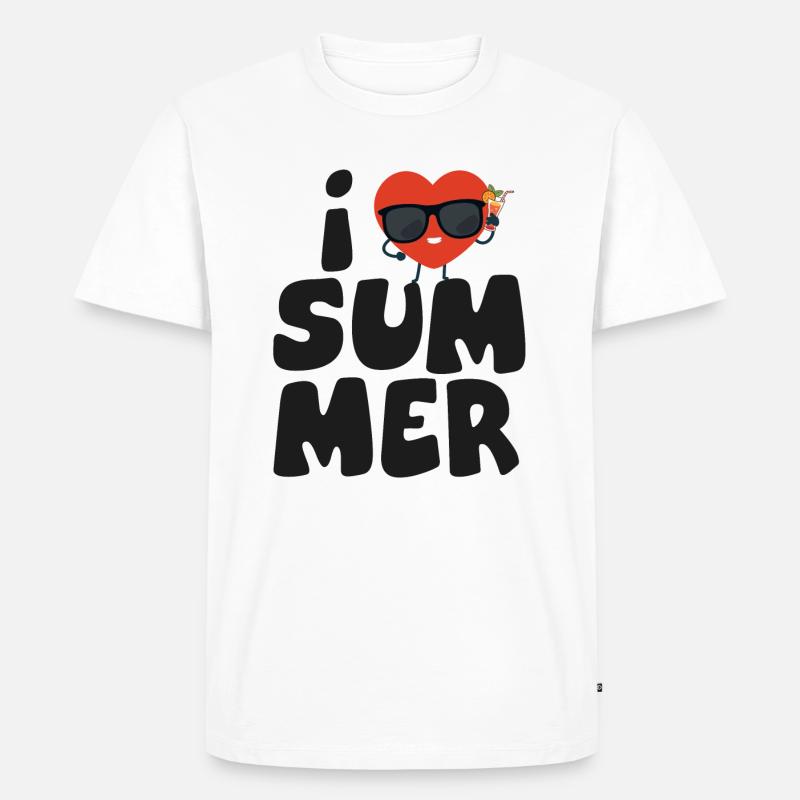 Liebe Sommer2 - Männer Premium Bio T-Shirt - Weiß