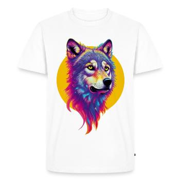 Tête De Loup - T-shirt Premium bio Homme - blanc - Devant - Nico (187cm)