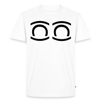œil simple - T-shirt Premium bio Homme - blanc - Devant - Nico (187cm)