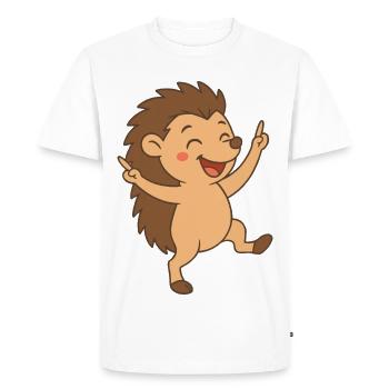 Bébé hérisson dansant petit ami - T-shirt Premium bio Homme - blanc - Devant - Nico (187cm)