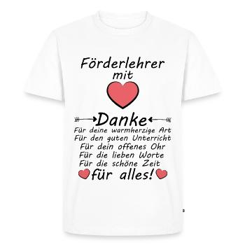 Special Needs Teacher Say thank you as a farewell - Men's Premium Organic T-Shirt - white - Front - Nico (187cm)