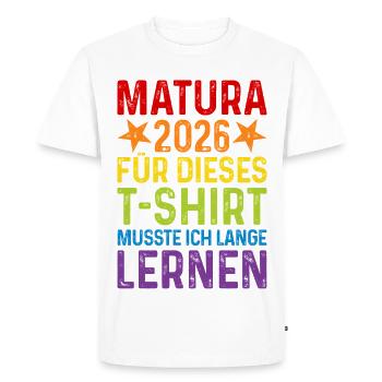 Matura 2026 T-Shirt - T-shirt Premium bio Homme - blanc - Devant - Nico (187cm)