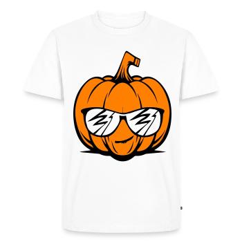 Citrouille d’Halloween drôle - T-shirt Premium bio Homme - blanc - Devant - Nico (187cm)