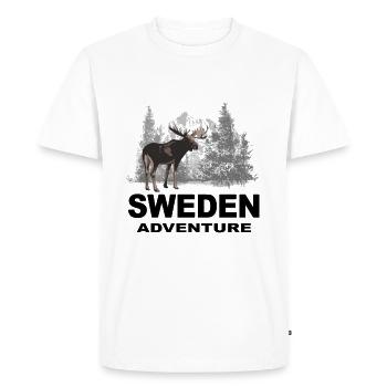 Sweden - Moose - Schweden - Elch - Men's Premium Organic T-Shirt - white - Front - Nico (187cm)