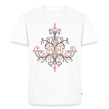 Ornement Boho - T-shirt Premium bio Homme - blanc - Devant - Nico (187cm)