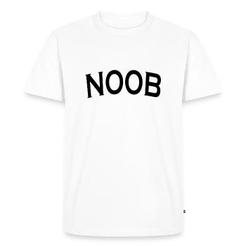 Noob - Men's Premium Organic T-Shirt - white - Front - Nico (187cm)