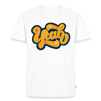 Ouais - T-shirt Premium bio Homme - blanc - Devant - Nico (187cm)