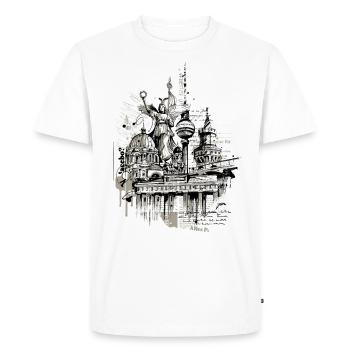 Berlin collage - Men's Premium Organic T-Shirt - white - Front - Nico (187cm)