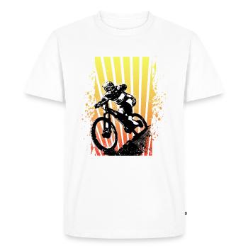 MTB MOUNTAINBIKER MOUNTAIN BIKE - Men's Premium Organic T-Shirt - white - Front - Nico (187cm)