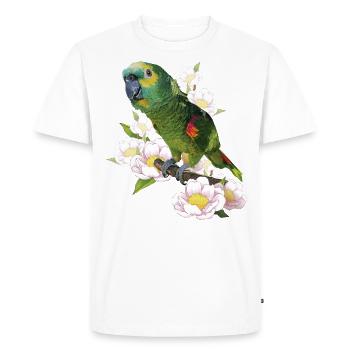 L’amazone à front bleu - T-shirt Premium bio Homme - blanc - Devant - Nico (187cm)