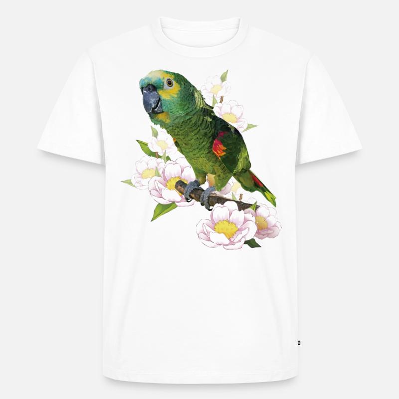 Die Blaustirnamazone - Männer Premium Bio T-Shirt - Weiß