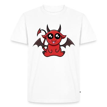 Devil Kawaii - Men's Premium Organic T-Shirt - white - Front - Nico (187cm)