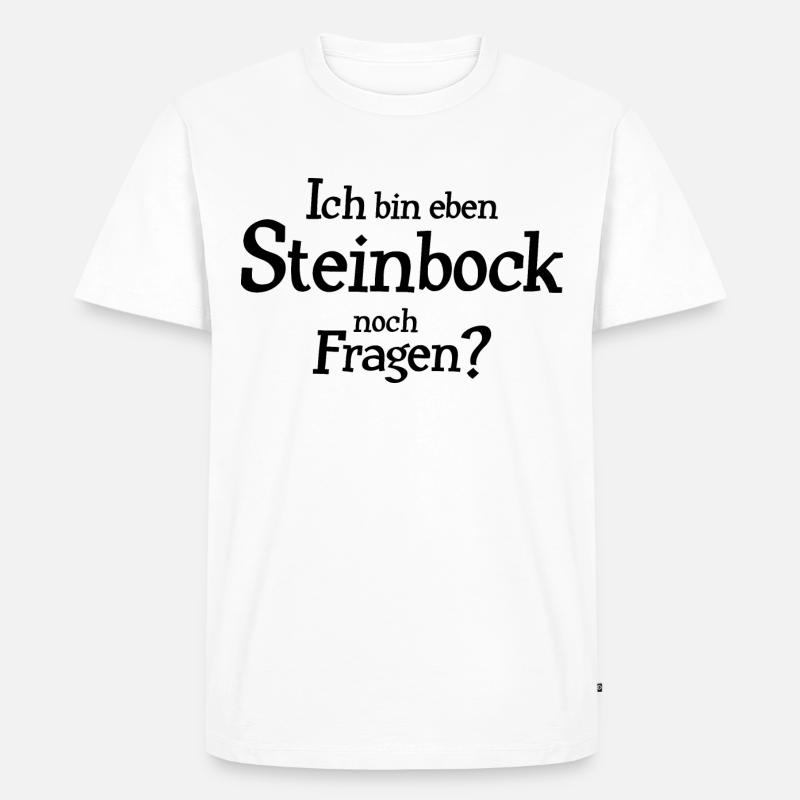 Sternzeichen Steinbock - Männer Premium Bio T-Shirt - Weiß